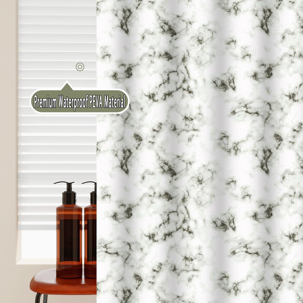 Waterproof PEVA Cloud Pattern Shower Curtain Bathroom Decor Hanging Liner