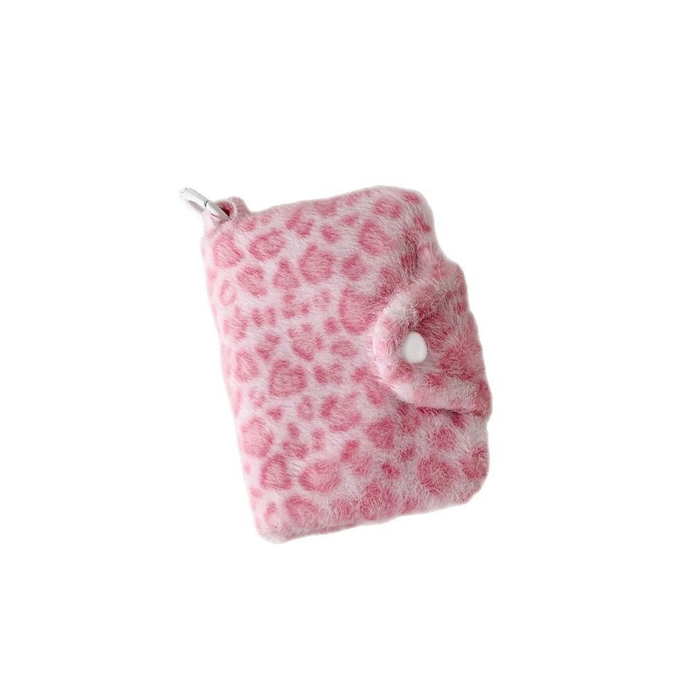 INS Leopard Coin Purse Small Wallet Sweet  Storage Pouch Multi-functional Cosmetic Bag Lipstick Holder Portable Card Case