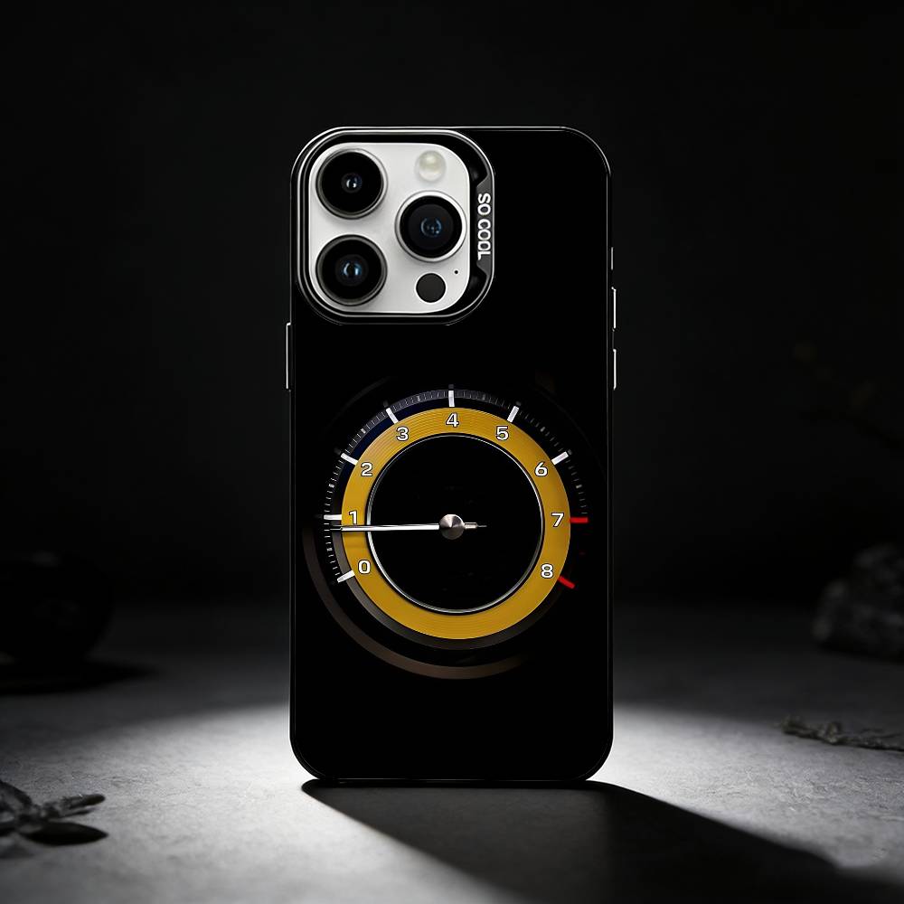 Sports Car Dashboard Phone Case For iPhone 17,16,15,14,13,12,11 Plus,Pro Max,XS,Colored Silver Phone Case