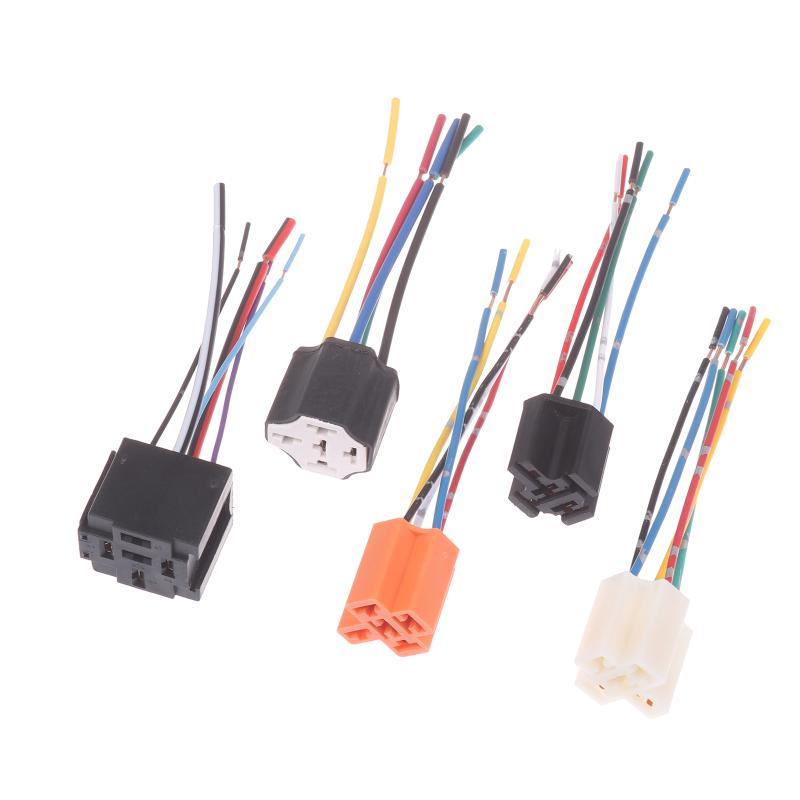 Ceramic Car Relay Holder 5 Pin Auto Relay Socket 5 Pin Relay Connector Plug Ceramic Relay Holder Seat High Relay With Pins