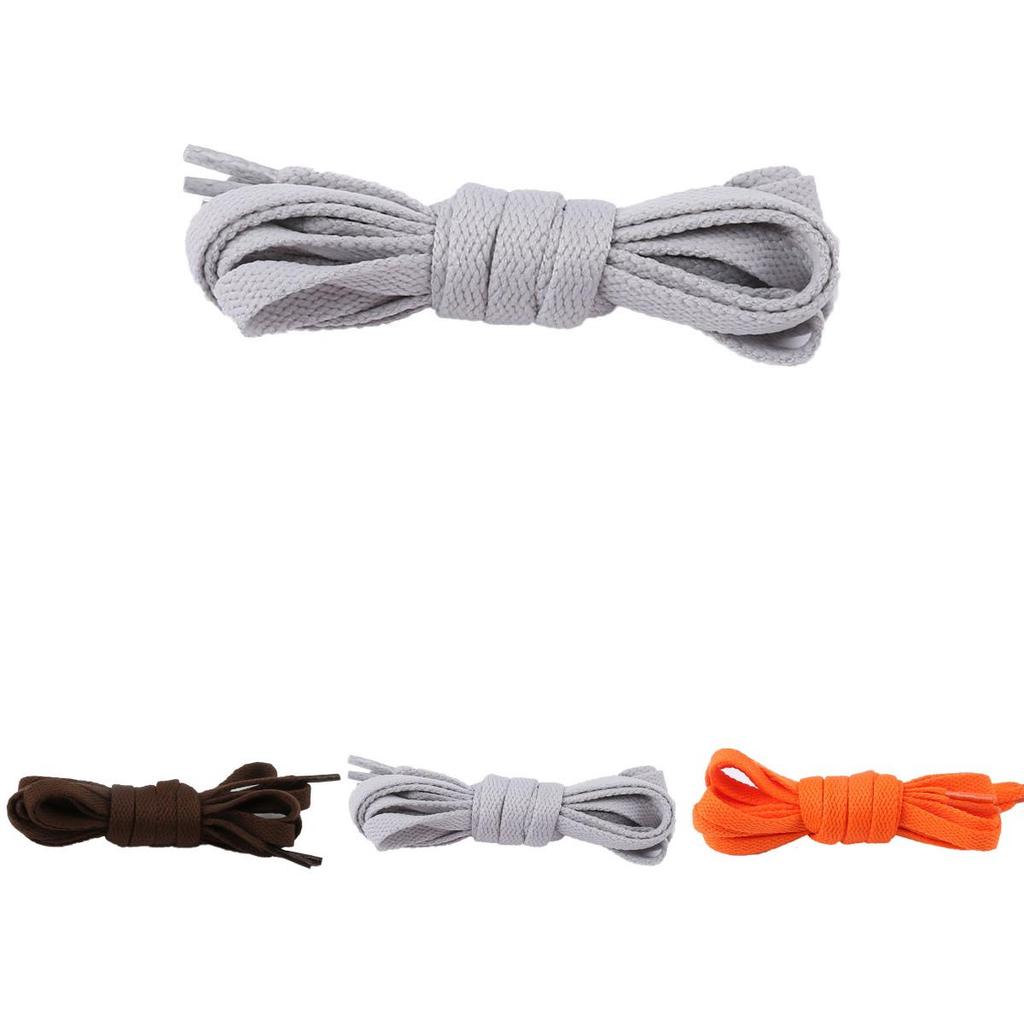 Popular No-wax Polyester Cotton Flat Shoelaces For Athletic And Everyday Shoes