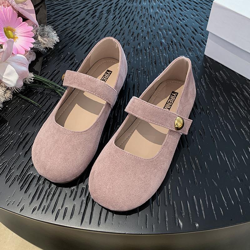 Retro Doudou shoes women's 2025 autumn new one-pedal with skirt mother shoes lightweight soft-soled Mary Jane single shoes