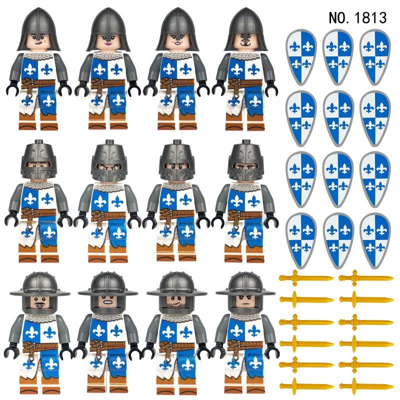 Corpo Medievale giocattoli assemblati, scudi, figure, giocattoli, bambole umanoidi, giocattoli per bambini, regali di compleanno e personaggi dei cartoni animati.