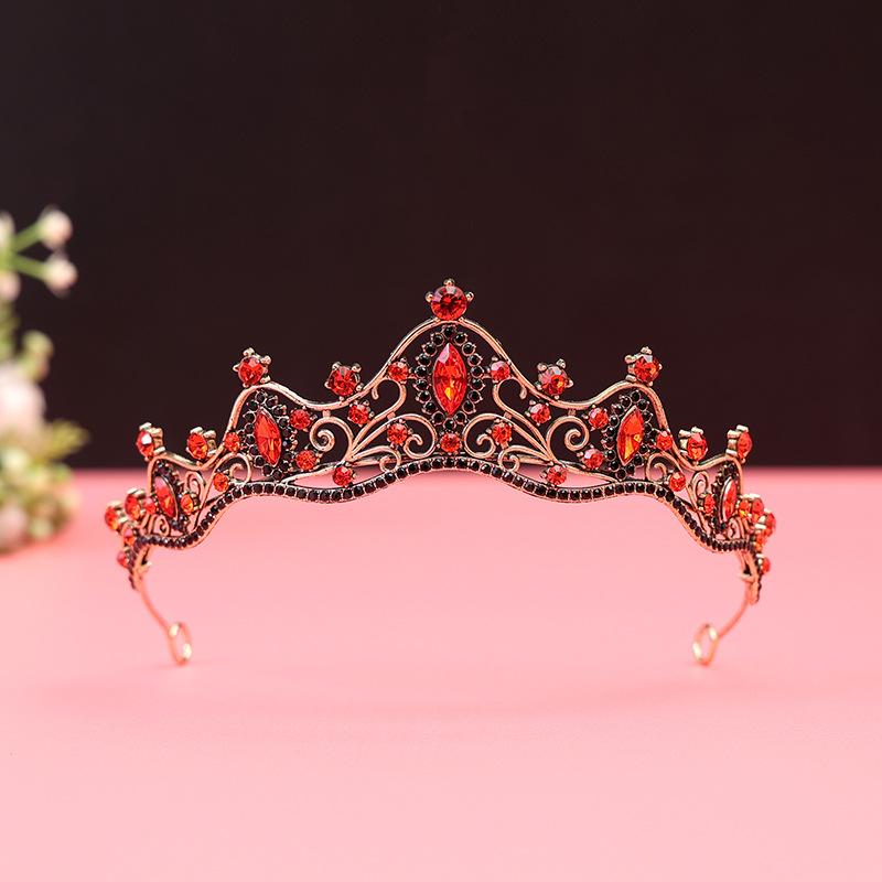 Couronne Tiara de Mariée de Luxe, Couronne de Mariage en Cristal Plaqué Argent pour Mariée Fête d'Anniversaire
