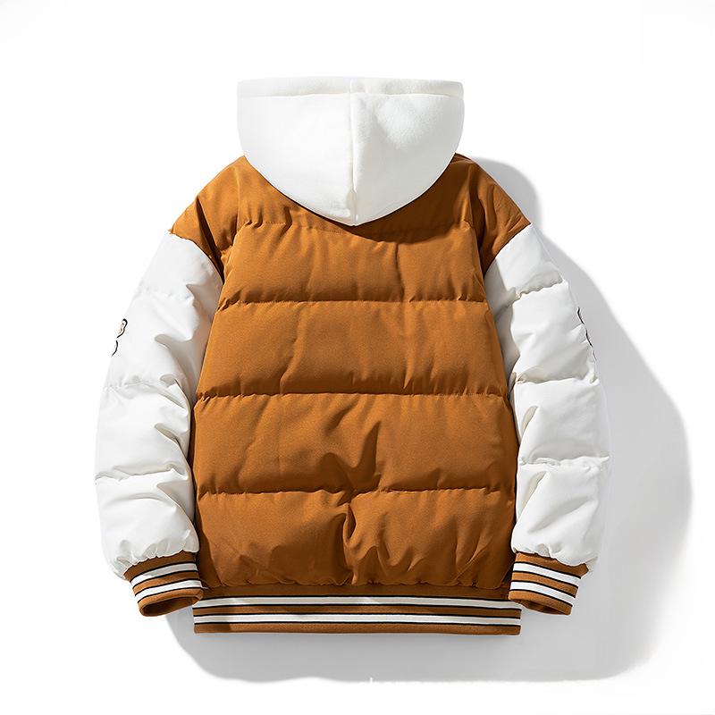 Herren 2023 Winter Kapuzen-Baumwolljacke - Jugendlich Trendy, Dick, Zweiteiliger Stil