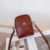 Leather Mobile Phone Bag Women's 2026 Spring and Summer New Simple Mini Bag Casual Trend Shoulder Messenger Bag Bag Bag