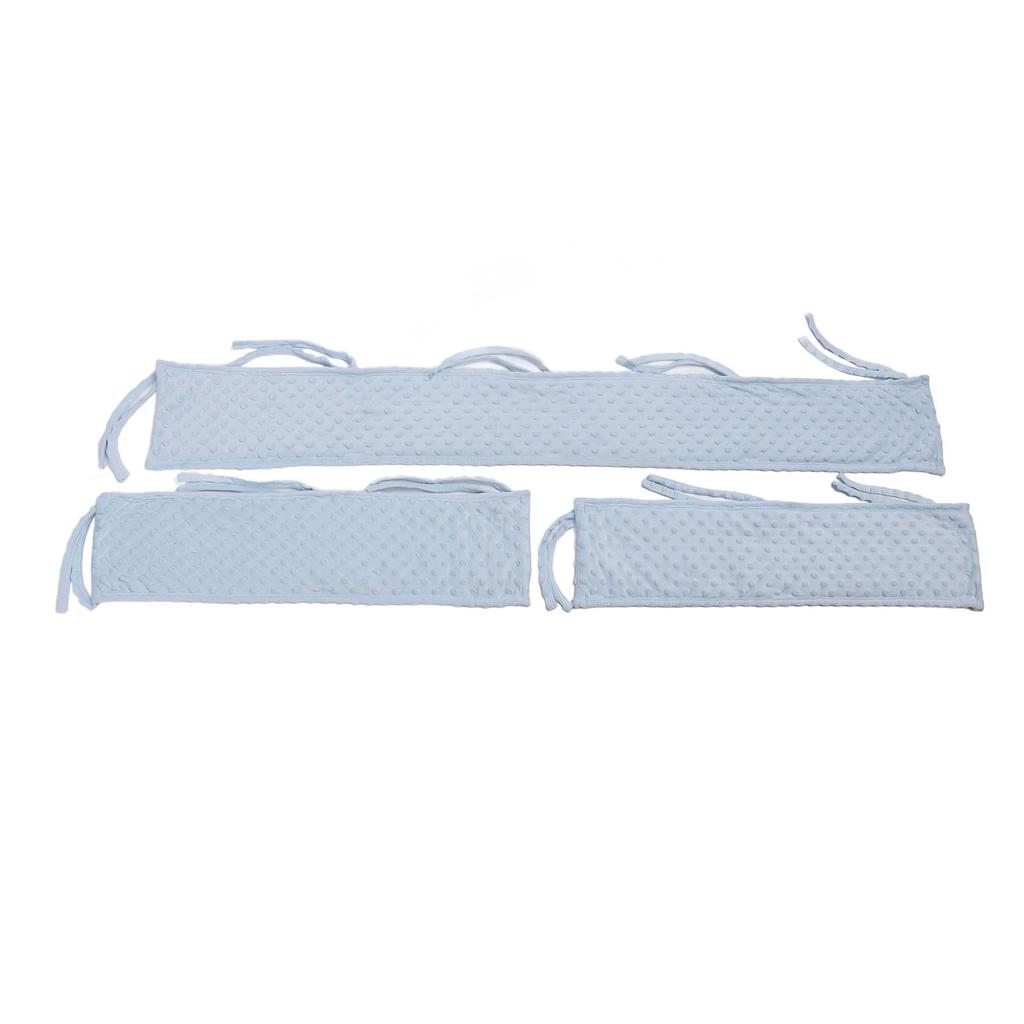 3 Pieces Baby Bed Rail Bumper Split Type Infant Bed Soft Guard Sleeve Bubble Velvet Fabric Edge Prot