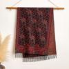 Scarf Autumn And Winter Thickened Scarf Ethnic Style Colored Tassel Travel With Cashew Flower