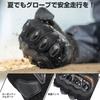 KEMIMOTO Motorcycle Gloves, Summer, Mesh, Breathable, Lightweight, Smartphone Compatible, Anti-Slip, Impact Resistant, Protective, Spring/Summer/Autum