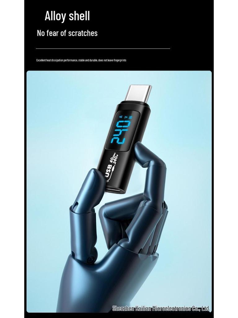 USB4 Display-Adapter 240W mit Spannungsüberwachung, 40G Volle Funktion Typ-C - Exklusiv für Rückkehrer