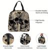 1pc, Vintage Style Skulls In Love. Printed Thermal Bag, Insulated Bag, Not for Food Contact, Suitable for Home, Restaurant