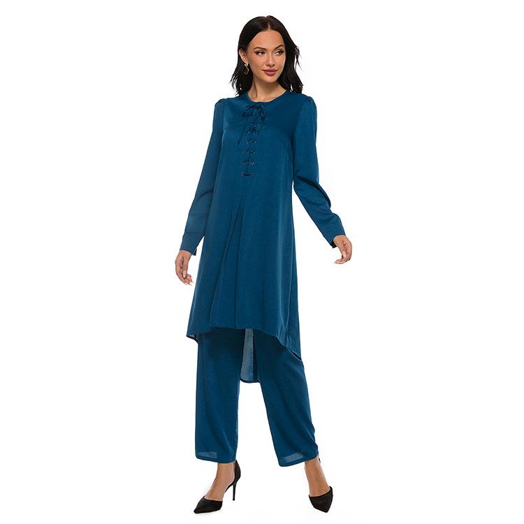 Yiduo Duo 2020 Neues Muslimisches Wickel-Zweiteiler Eid al-Adha Ethno-Set 21006