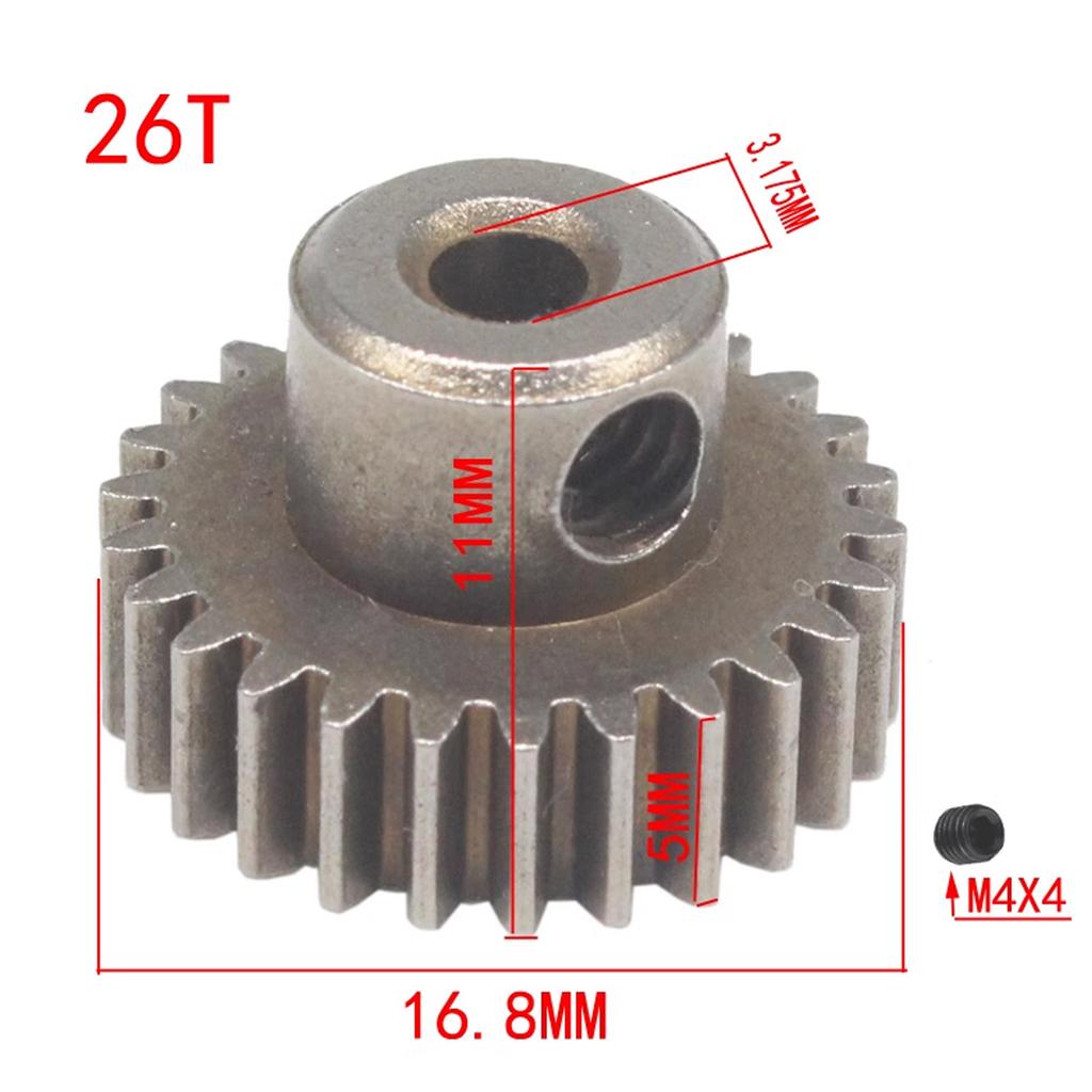 1: 10 Electric Vehicle Universal Motor Pinion Steel Gear for HSP 94123 94111 94107 94170 RC Model Car