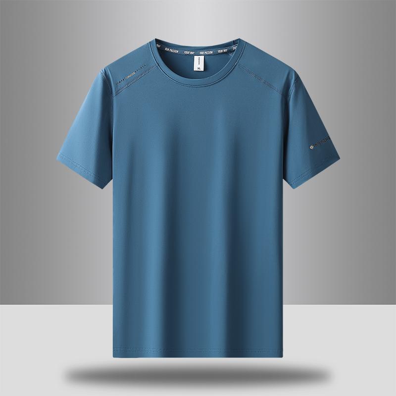 Summer Short Sleeved Men's Sports Short Sleeved Casual T-shirt Men's Casual Sports Quick Drying Short Sleeved T-shirt