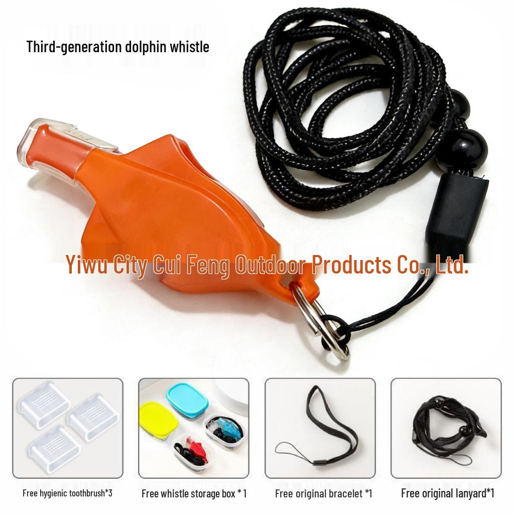 Professional Outdoor Referee Whistle - High-Pitched Dolphin Design for Training and Lifesaving