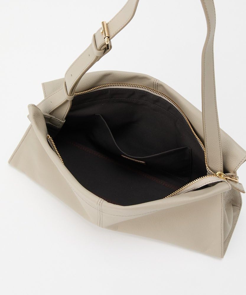 Russet Leather Horizontal Shoulder Bag RUZ1052222A0002 Free Size Greige