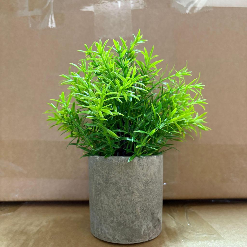 Small Potted Eucalyptus Artificial Plant for Shelf, Desk, or Table Decoration