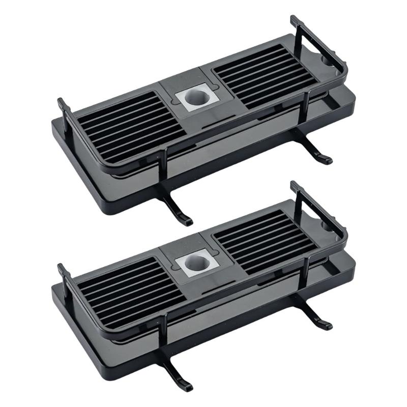 

Set Of 2 Bathroom Storage Shelves for Modern Homes Plastic Shower Head Holder Waterproof Shower Gel and Shampoo Shelf чёрный