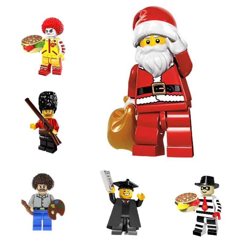 Mini Toy Figures From Cartoon City Movie 4.5cm/1.77in Size Abs Plastic Small Building Blocks