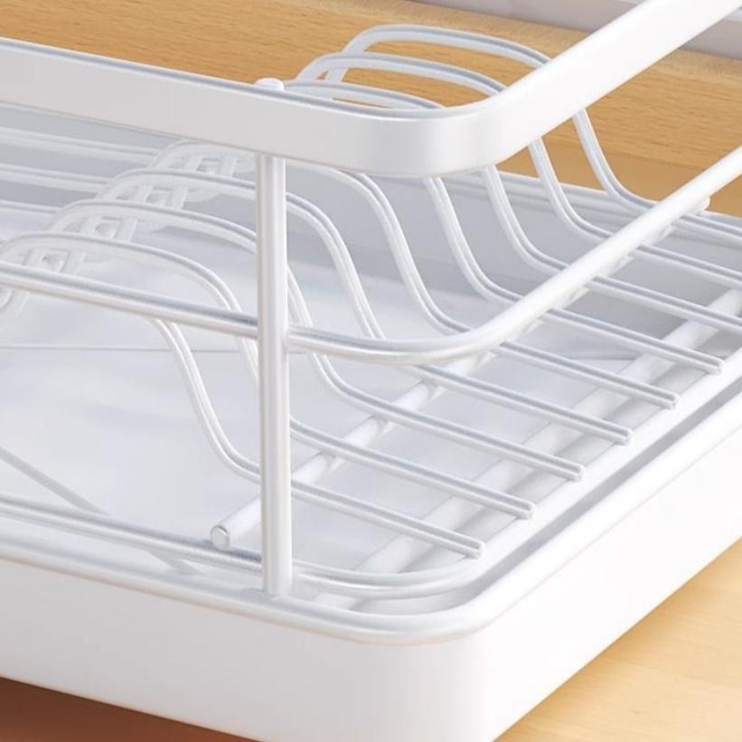 Dish Drying Rack Dish Drainer Countertop Drainboard with Utensil Holder & Plate Stand Kitchen Organizer