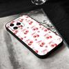 Cherry Phone Case Black Silicone Soft Shell For IPhone 17 16 15 14 13 12 11 Air Pro Max Plus Hot Sale