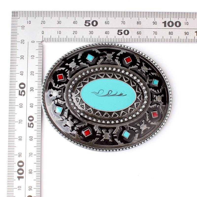 Style European And American Retro Belt Buckle Color Point Oil Belt Buckle Spot