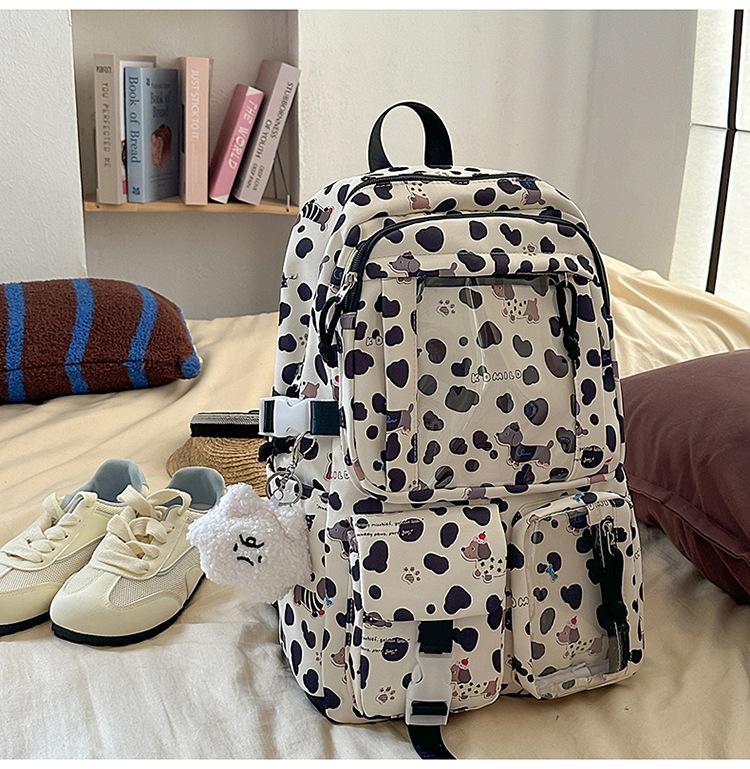 Schoolbag new high-value Japanese ins fresh, sweet and cute puppy puppy pain bag junior high school students lightweight backpack