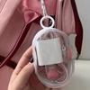 1PC Portable Mini Transparent Zipper Storage Bag, Compact Multifunctional Storage Bag, Headphone and Charger Case with Keychain