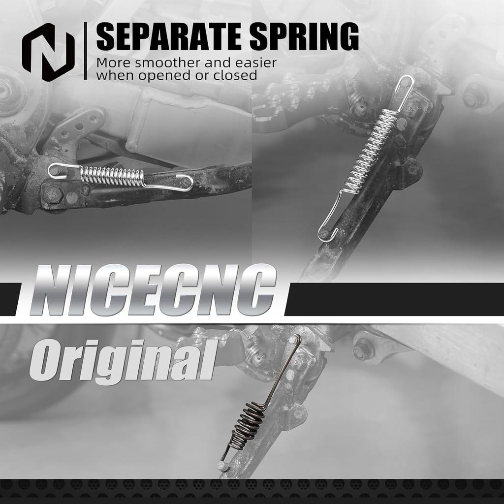 NICECNC Side Stand Springs Kick Side Kick Side 65Mn Spring Steel Compatible with DRZ400/E/S/SM 2000-2024 See Fitemtn Replacement Number: