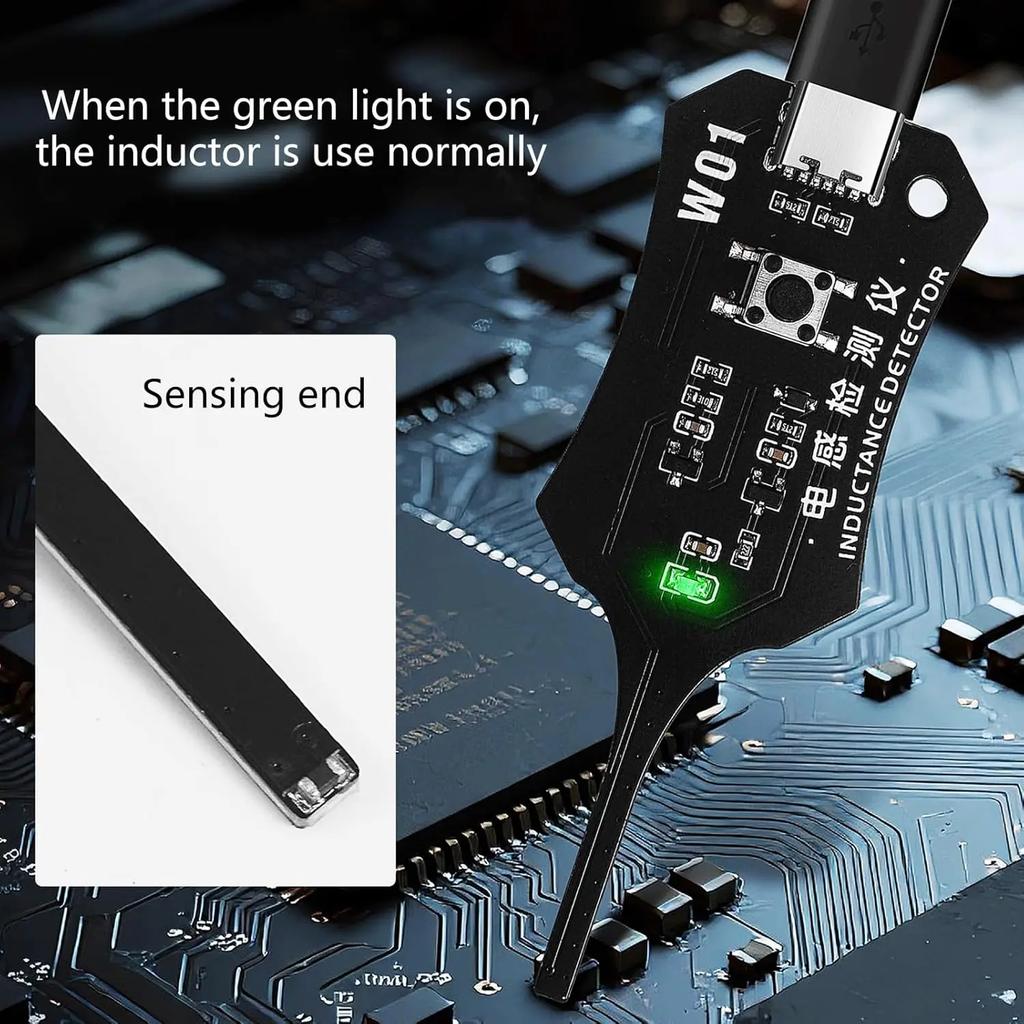 W01 Motherboard Coil Tester Inductor Detector Tool for Phone Motherboard Repair Electromagnetic Induction Quick Fault Check