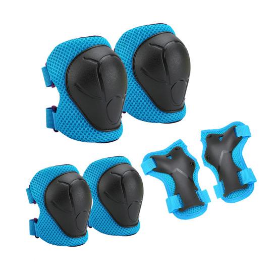 6Pcs/Set Kids Skating Protective Gear Kit with Knee Elbow Pad Wrist Guard Protector Roller Skate Skateboard Scooter Bike Cycling Safety Equipment