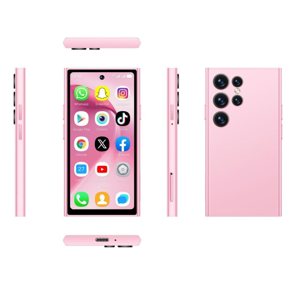 S26 PRO Mini 4G Smartphone 4.0inches 2GB RAM 16GB ROM Dual Camera 2MP+5MP LTE Dual SIM Bluetooth Type-C Torch Face Unlock Android Mobile Phone