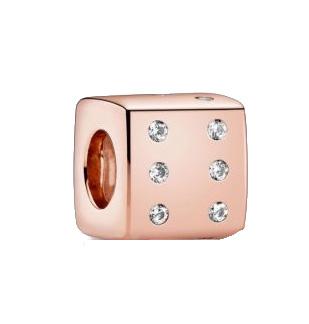 Sparkling Disc Double Charm 18K Gold Plated Plated Charm Bead Charms for Authentic Charm Bead Charms Bracelets Trinket copper Charm Bead for Women Jew