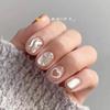 10Pcs Love Cat Eye Handmade Press On Nails Short Simple False Nails Artificial Nail Tips