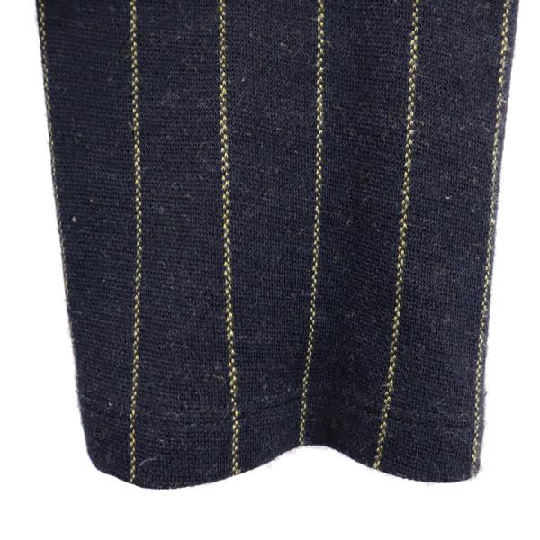 MAX&CO Striped Pattern Long sleeve wool blend one piece L Navy x yellow Women Used