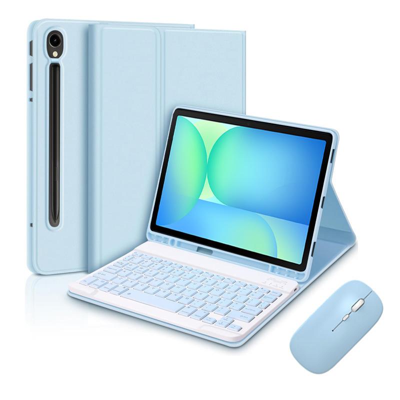 Keyboard Case for Samsung Galaxy Tab S10 FE / S9 FE / S9 / S8 / S7 10.9-inch/11-inch Tablet Case with Pencil Holder