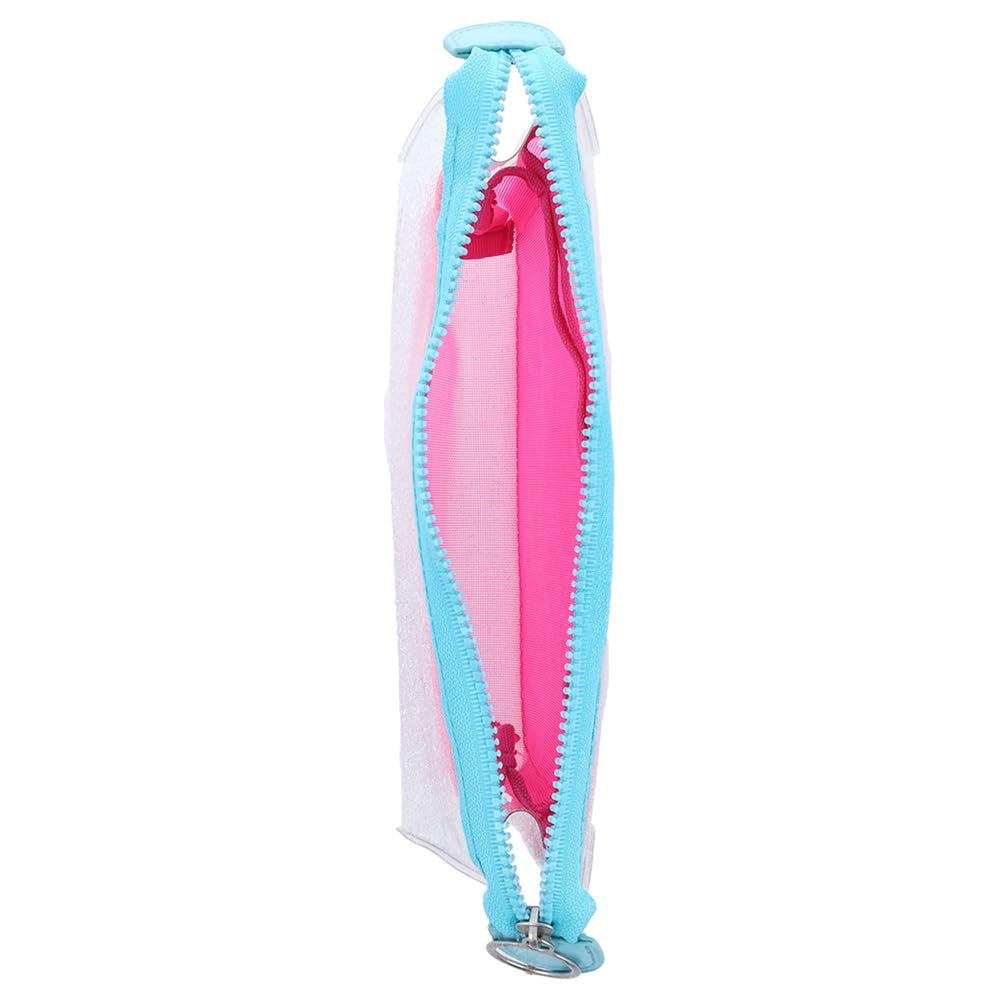 Sunstar Stationery Clear Neon Vivid Pink x Turquoise S2331284 Pouch, Mitte, Glitter, Blue,