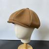 British Retro Big Size Wool Newsboy Caps Men Herringbone Flat Caps Women Man Painters Hat Soft Autumn Winter Hats Octagonal Cap
