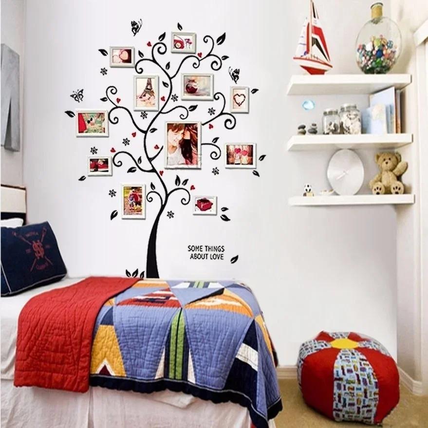 3D DIY Removable Photo Tree PVC Wall Decals/Adhesive Wall Stickers Mural Art Home Decor