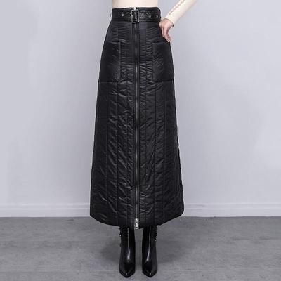 Nuova moda autunno inverno donna gonna lunga allentata vestiti neri