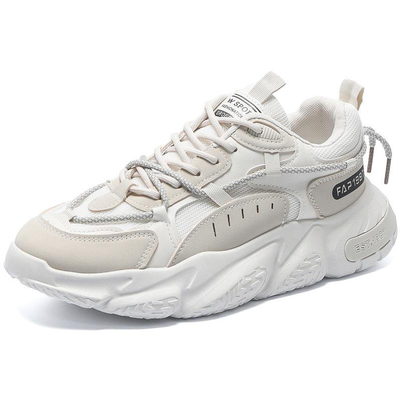 Scarpe autunnali da uomo nuove scarpe in rete traspirante da uomo tendenza versatile aumento altezza interna sport tempo libero corsa papà scarpe alla moda