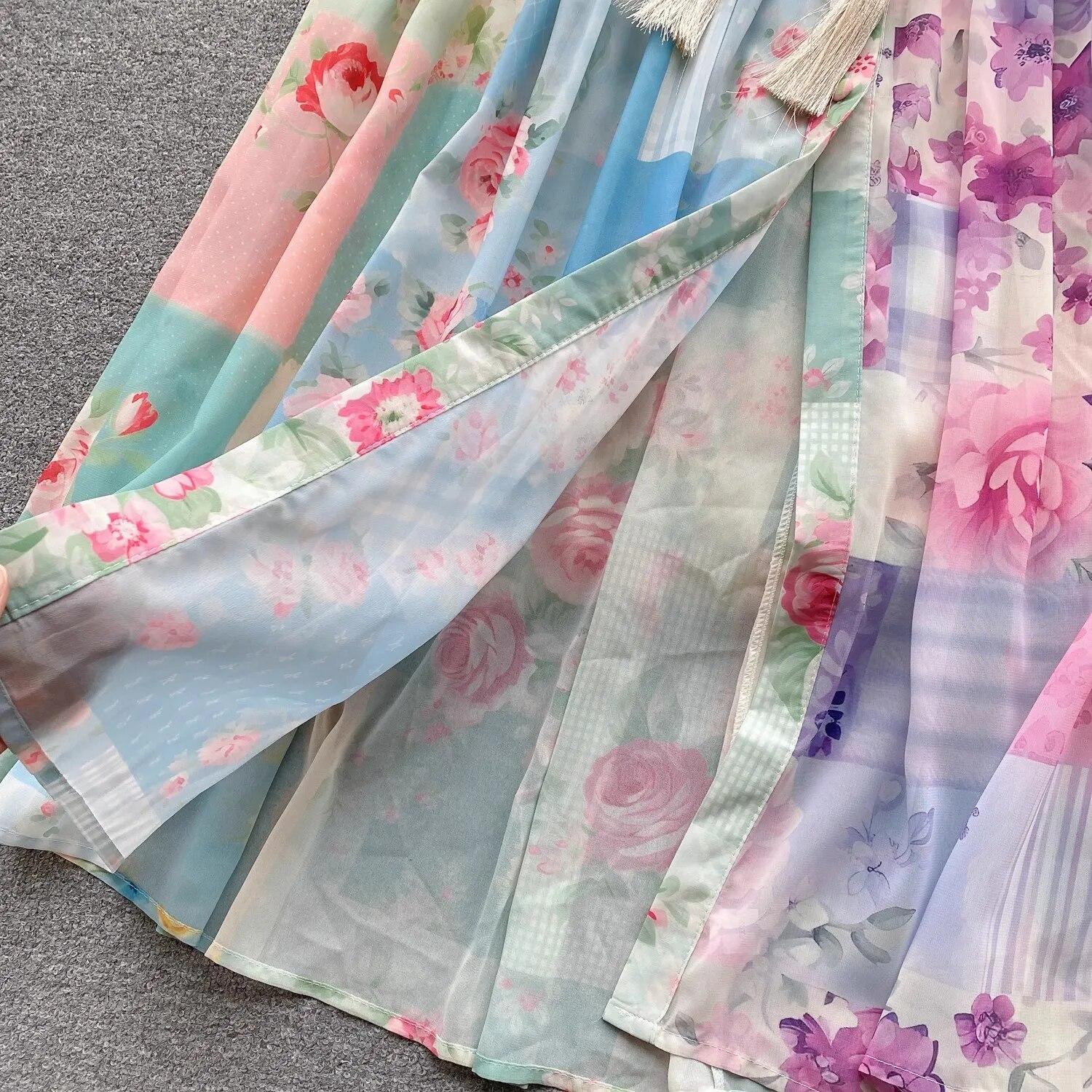 Модное богемное платье с цветочным принтом — фото 12