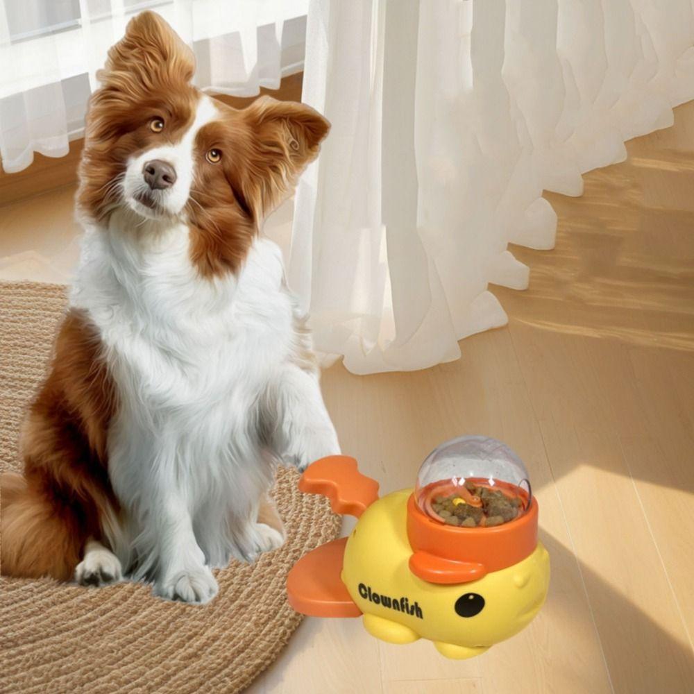 Cartoon Fish Design Pet Feeding Machine Intelligent Dog Slow Feeder Pet Feeder Toys  for Dogs Cats
