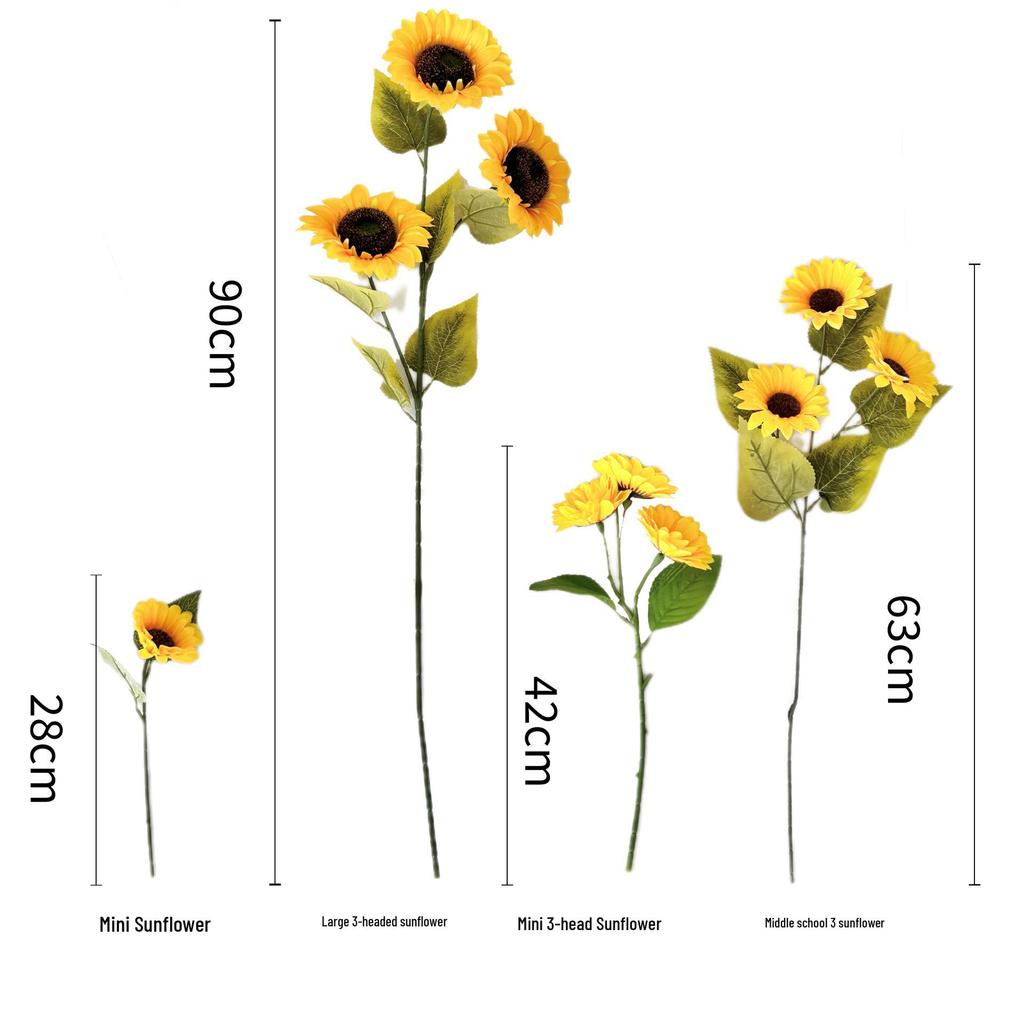 Sunflower Bouquet - Artificial Silk Flowers for Living Room, Office, Bedroom Ornaments