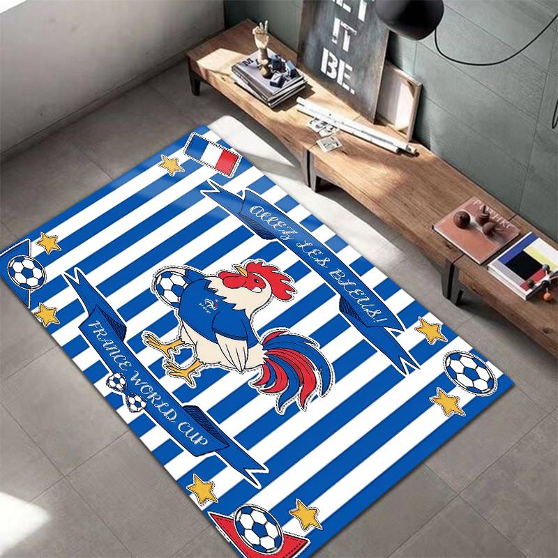 World Cup Football Pattern Square Carpet,Area Rug,Carpet Rug for Living Room Bedroom Sofa Playroom Decor,Non-slip Floor Mat,Holiday Birthday Gifts