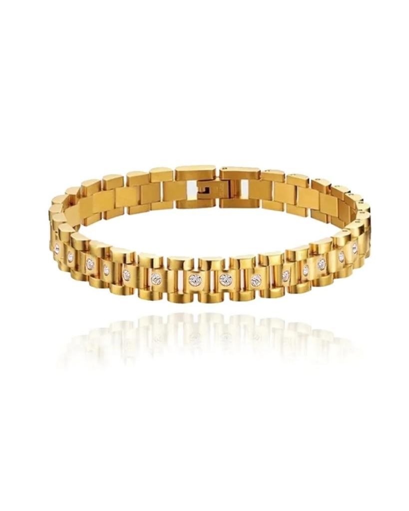 Uworld Tarnish Free Stainless Steel Gold Plated Detachable Wristbands Bracelets Bangles For Women Hiphop Gold Wrap Bracelets Man