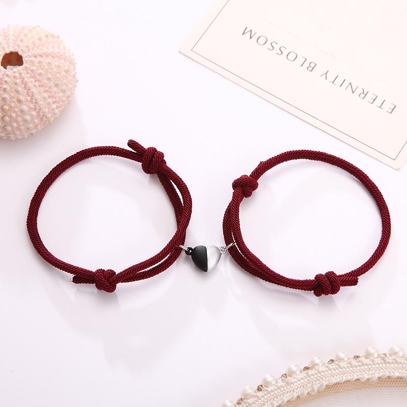 Trendy Černobílé Milostné Magnety Milánské Lano Párové Náramky pro Přítelkyně