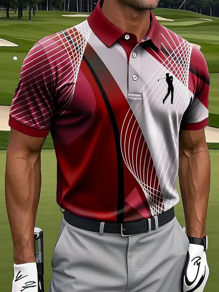 2026 New Men's American Flag 3D Printed Polo Shirt Summer Casual Short Sleeve Lapel Business Sports Top