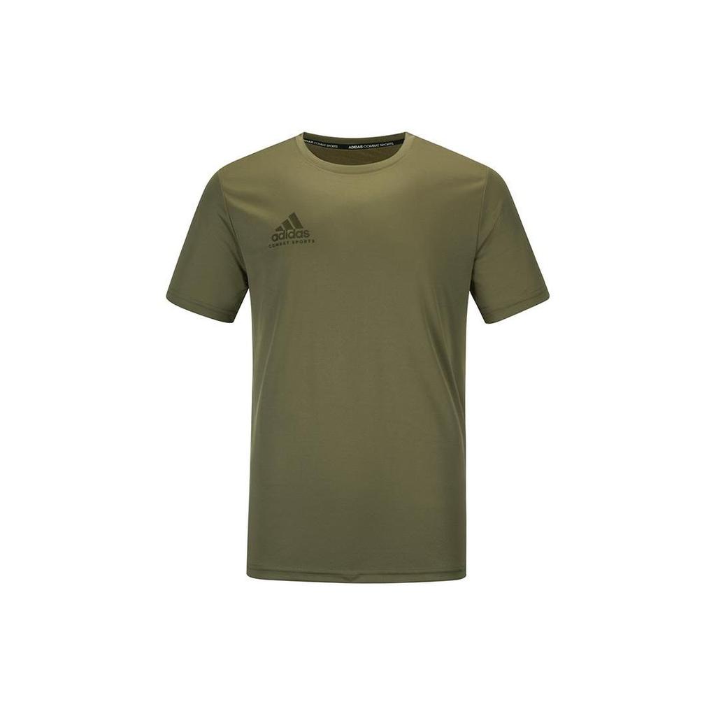 Adidas Moisture-Wicking Sports Casual Short Sleeve T-Shirt Men Tops Olive-Green adiCSTS06P-OSSO