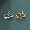 Teamer 5pcs/lot Stainless Steel Bear Rabbit Elephant Mini Charm Cute Small Animal Pendant for Jewelry Making DIY Wholesale